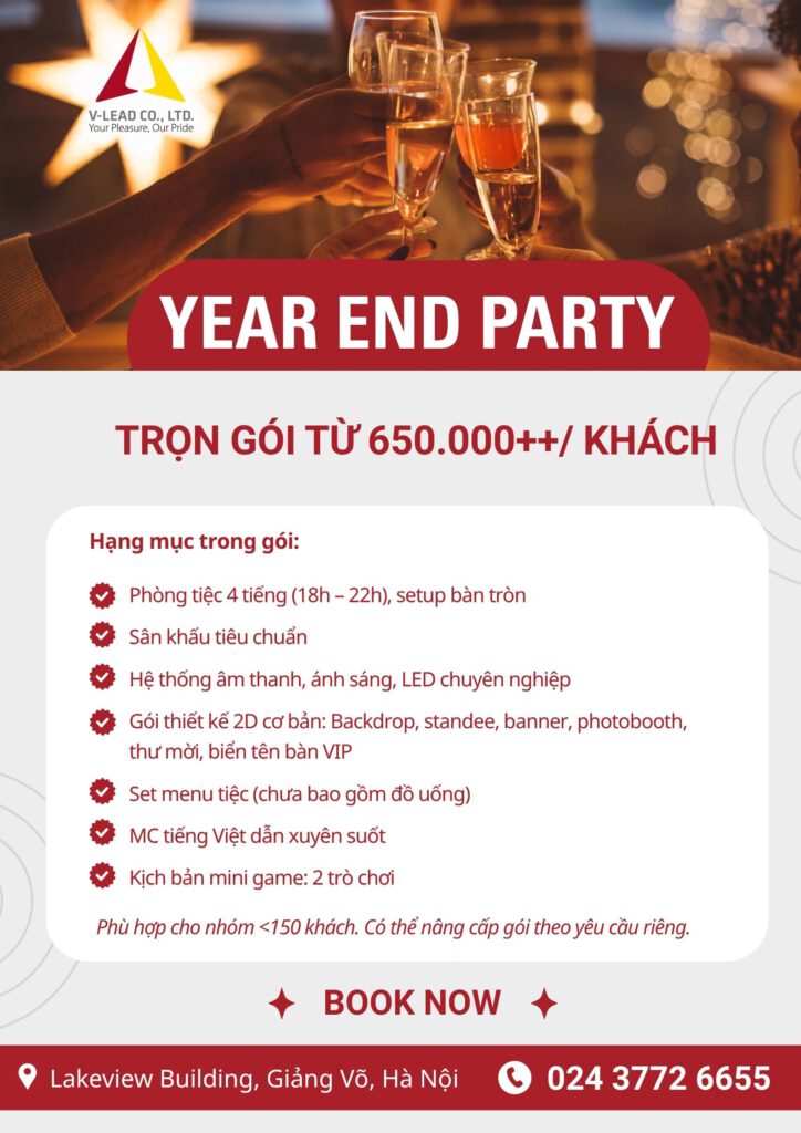 Pricing for Full-Service Year End Party Event Planning in Hanoi
