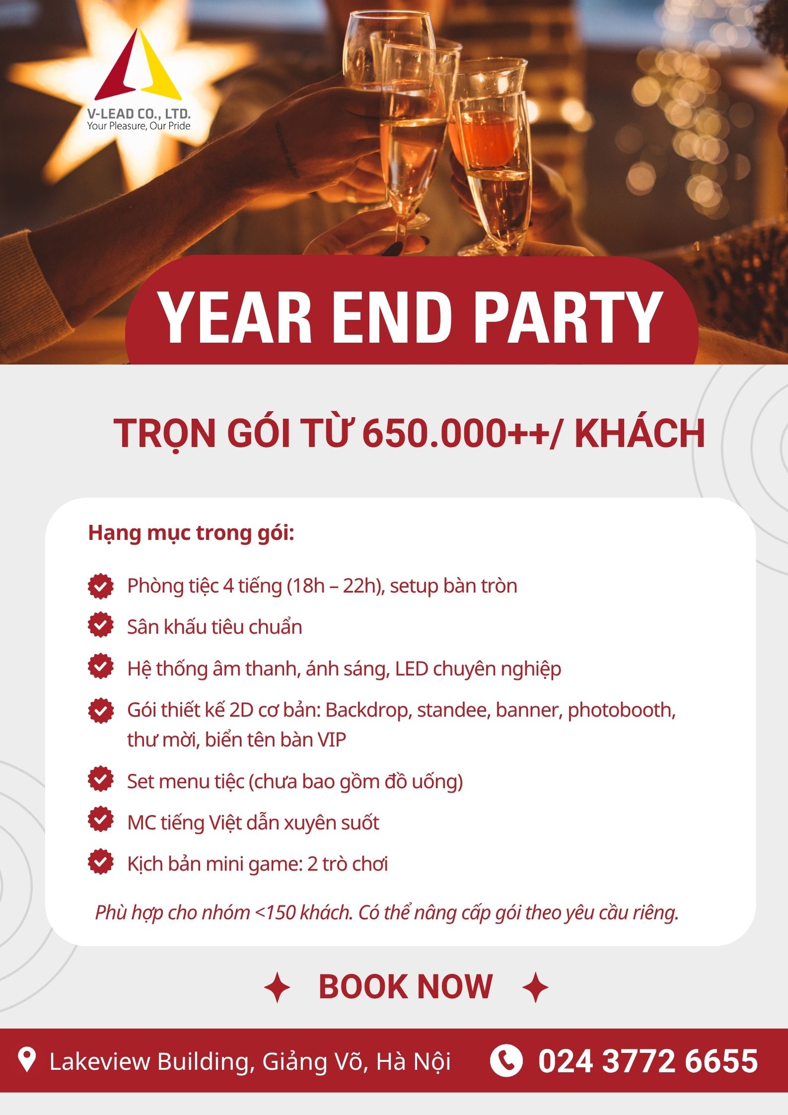 Báo giá dịch vụ của Công ty tổ chức sự kiện tất niên tại Hà Nội