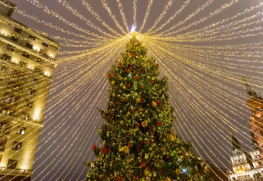 Decor cây thông Noel tại sự kiện Giáng Sinh